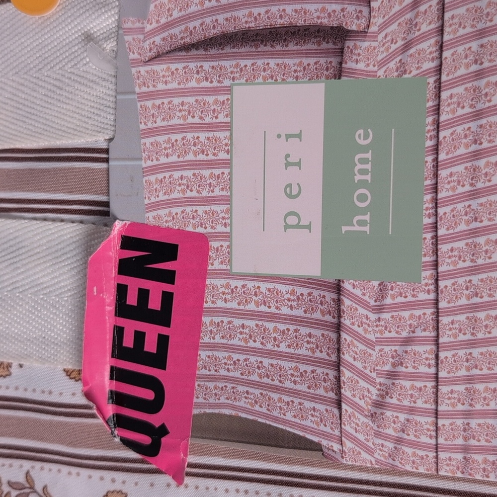 Peri Home Queen Sheet Set Tan Taupe Floral Print - Picture 3 of 7